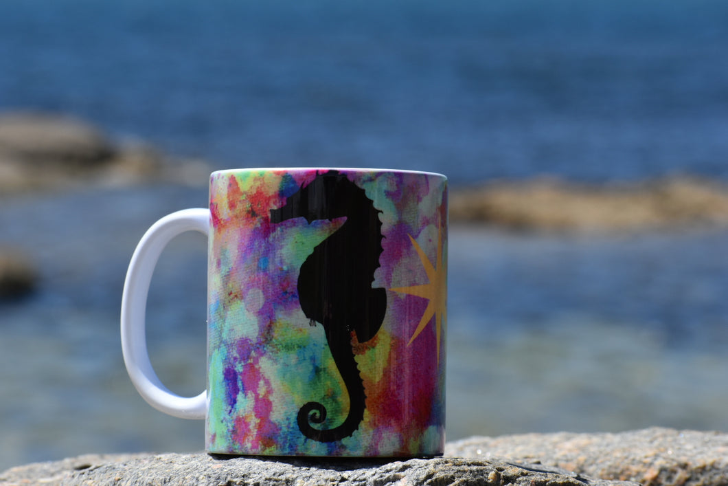 Black seahorse