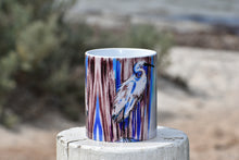 Load image into Gallery viewer, Egret- Grey and Blue Art Mug
