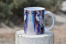 Load image into Gallery viewer, Egret- Grey and Blue Art Mug

