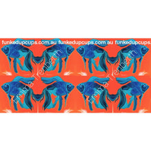 Load image into Gallery viewer, Designer Art Printed Purses - Blue gold fish bowl
