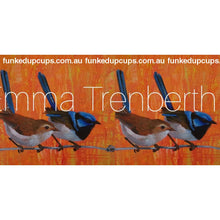 Load image into Gallery viewer, Designer Art Printed Purses - Blue Wrens
