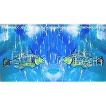 Load image into Gallery viewer, Designer Art Printed Purses - funky fish
